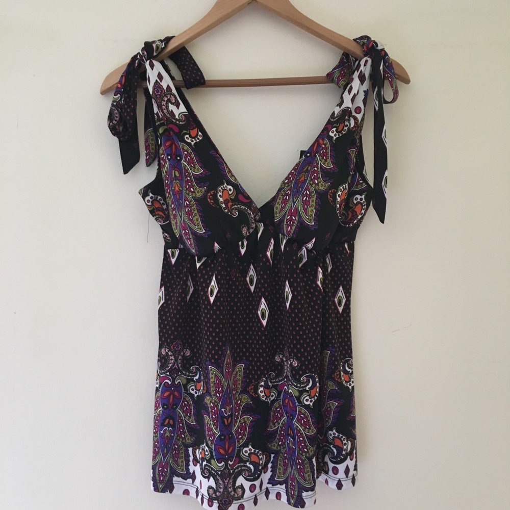 Satin Shoulder-tie Top